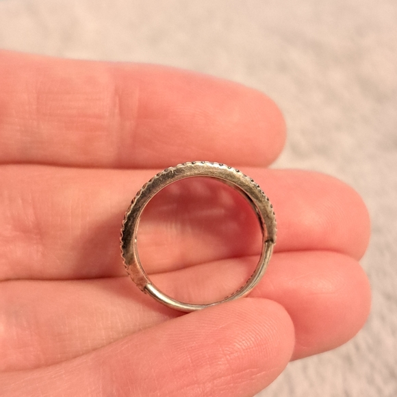 Pandora sz 6 tropical palm leaf ring 925 ALE 52 sterling silver CZ - Picture 10 of 12